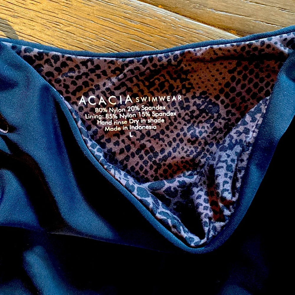 NWOT Acacia cheeky black swim bottom